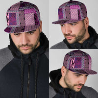 Pink Aotearoa Kowhaiwhai Pattern Snapback Cap NZ Maori Quilt Style - Polynesian Pride