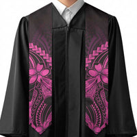 Pink Black Aloha Hawaii Graduation Stole Polynesian Shark Tattoo With Plumeria LT14 - Polynesian Pride