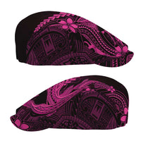 Pink Black Aloha Hawaii Jeff Hat - Polynesian Shark Tattoo With Plumeria LT14 - Polynesian Pride