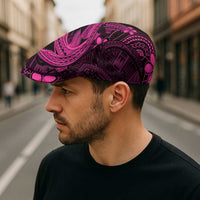 Pink Black Aloha Hawaii Jeff Hat - Polynesian Shark Tattoo With Plumeria LT14 - Polynesian Pride