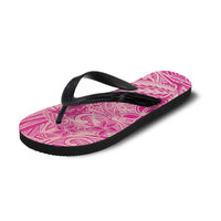 Pink Gradient Polynesia Flip Flops Hawaiian Tribal Hammerhead Shark Tattoo - Polynesian Pride