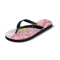 Pink Hawaii Shark Tattoo Flip Flops Puakenikeni Lei Plumeria Polynesian Pattern LT14 - Polynesian Pride