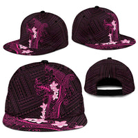 Pink Hawaii Snapback Cap Hammerhead Shark Tattoo Curve Polynesian - Polynesian Pride