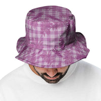 Pink Palaka Hawaii Palapalai Bucket Hat Hawaiian Fern LT14 - Polynesian Pride