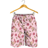 Pink Paniolo Palaka Hawaiian Cowgirl Christmas Shorts for Men LT9 - Polynesian Pride