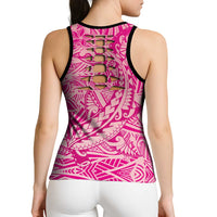 Pink Polynesia Hollow Tank Top Hawaiian Tribal Hammerhead Shark Tattoo - Polynesian Pride