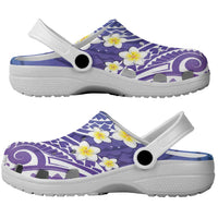 Plumeria With Galaxy Polynesian Tattoo Pattern Clogs Shoes - Polynesian Pride