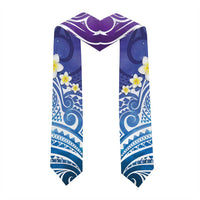 Plumeria With Galaxy Polynesian Tattoo Pattern Graduation Stole