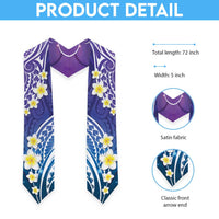 Plumeria With Galaxy Polynesian Tattoo Pattern Graduation Stole