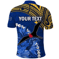 Custom Nauru Coat of Arms Polo Shirt Polynesian With Frigatebird LT9