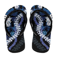Polu Aloha Hawaii Lei Flip Flops Tropical Flowers Elegant Vibe - Polynesian Pride