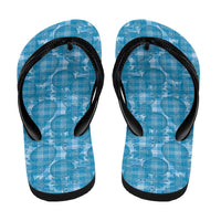 Polu Hawaii Breadfruit Palaka Motifs Flip Flops LT14 - Polynesian Pride