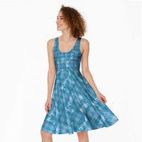 Polu Hawaii Breadfruit Palaka Motifs Midi Dress LT14 - Polynesian Pride