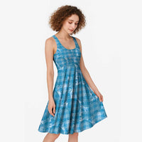 Polu Hawaii Breadfruit Palaka Motifs Midi Dress LT14 - Polynesian Pride
