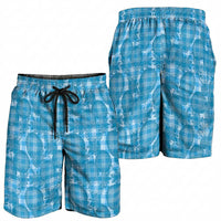 Polu Hawaii Breadfruit Palaka Motifs Shorts for Men LT14 - Polynesian Pride
