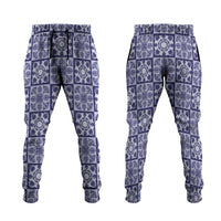 Polu Palaka Quilt Hawaii Jogger Pants Hawaiian Tropical Monstera Sea Turtle
