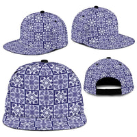 Polu Palaka Quilt Hawaii Snapback Cap Hawaiian Tropical Monstera Sea Turtle LT14 - Polynesian Pride