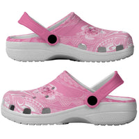 Polynesia Breast Cancer Awareness Clogs Shoes No One Fights Alone Turtle Ribbon - Pink Version LT14 - Polynesian Pride