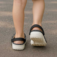 Polynesia Hammerhead Shark Clogs Shoes Tropical Flowers Tribal Pattern Black - Polynesian Pride