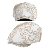 Polynesia Jeff Hat Polynesian Tropical Flowers Beige Pastel Vibes - Polynesian Pride