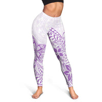 Polynesia Leggings Plumeria Lavender Curves LT7 - Polynesian Pride