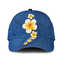 Polynesian Hibiscus and Plumeria Tapa Pattern Classic Cap Blue Color LT03 Universal Fit Blue - Polynesian Pride