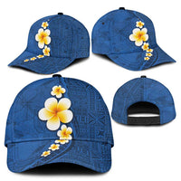 Polynesian Hibiscus and Plumeria Tapa Pattern Classic Cap Blue Color LT03 - Polynesian Pride