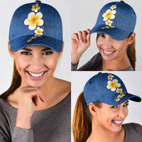Polynesian Hibiscus and Plumeria Tapa Pattern Classic Cap Blue Color LT03 - Polynesian Pride