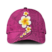 Polynesian Hibiscus and Plumeria Tapa Pattern Classic Cap Pink Color LT03 Universal Fit Pink - Polynesian Pride