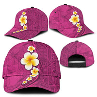 Polynesian Hibiscus and Plumeria Tapa Pattern Classic Cap Pink Color LT03 - Polynesian Pride