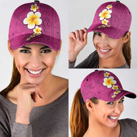Polynesian Hibiscus and Plumeria Tapa Pattern Classic Cap Pink Color LT03 - Polynesian Pride
