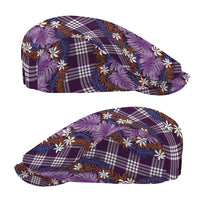 Polynesian Monstera Tiare Floral Jeff Hat Lavender Tropical Plaid LT01 - Polynesian Pride
