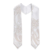 Polynesian Tribal Plumeria Lotu Tamaiti Graduation Stole Pastel Nude - Polynesian Pride