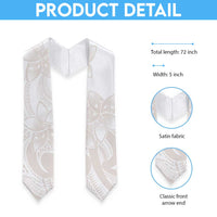 Polynesian Tribal Plumeria Lotu Tamaiti Graduation Stole Pastel Nude - Polynesian Pride