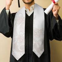 Polynesian Tribal Plumeria Lotu Tamaiti Graduation Stole Pastel Nude - Polynesian Pride