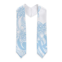 Polynesian Tribal Plumeria Lotu Tamaiti Graduation Stole Pastel Sky Blue - Polynesian Pride