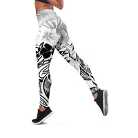 Polynesian Women's Day Leggings Plumeria Passion - White LT7