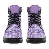 Poni Aloha Hawaii All Season Boots Plumeria Lei With Palaka Motif - Polynesian Pride