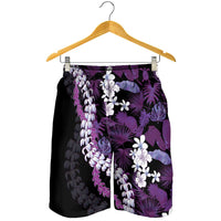 Poni Aloha Hawaii Lei Shorts for Men Tropical Flowers Elegant Vibe LT14 - Polynesian Pride