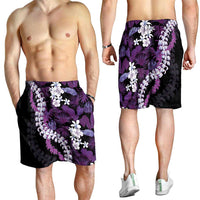 Poni Aloha Hawaii Lei Shorts for Men Tropical Flowers Elegant Vibe LT14 - Polynesian Pride
