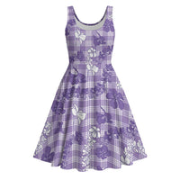 Poni Aloha Hawaii Midi Dress Plumeria Lei With Palaka Motif - Polynesian Pride