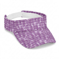 Poni Hawaii Breadfruit Palaka Motifs Sun Visor Cap LT14 Universal Fit Purple - Polynesian Pride