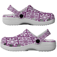 Poni Palaka Quilt Hawaii Clogs Shoes Hawaiian Tropical Monstera Sea Turtle