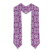 Poni Palaka Quilt Hawaii Graduation Stole Hawaiian Tropical Monstera Sea Turtle