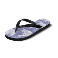 Purple Aloha Hawaii Flip Flops Monstera Hibiscus Plumeria Seamless Vibes - Polynesian Pride