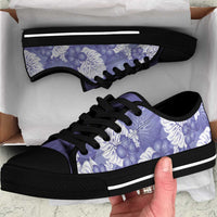 Purple Aloha Hawaii Low Top Shoes Monstera Hibiscus Plumeria Seamless Vibes LT14 Purple - Polynesian Pride