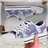 Purple Aloha Hawaii Low Top Shoes Monstera Hibiscus Plumeria Seamless Vibes LT14 Purple - Polynesian Pride