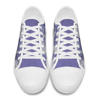 Purple Aloha Hawaii Low Top Shoes Monstera Hibiscus Plumeria Seamless Vibes LT14 - Polynesian Pride
