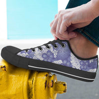 Purple Aloha Hawaii Low Top Shoes Monstera Hibiscus Plumeria Seamless Vibes LT14 - Polynesian Pride