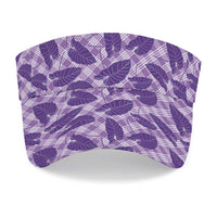 Purple Hawaii Kalo Palaka Motifs Sun Visor Cap Hawaiian Taro Leaves Elegant Vibes LT14 - Polynesian Pride